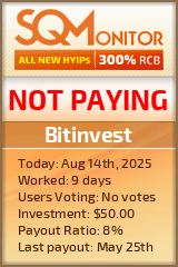 Bitinvest HYIP Status Button