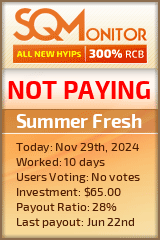 Summer Fresh HYIP Status Button