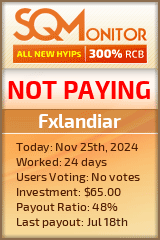 Fxlandiar HYIP Status Button