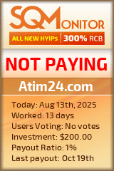 Atim24.com HYIP Status Button