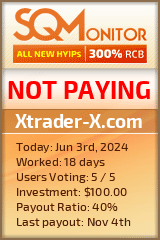Xtrader-X.com HYIP Status Button