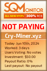 Cry-Miner.xyz HYIP Status Button