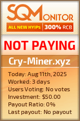 Cry-Miner.xyz Project Status Button
