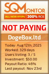 DogeBox.ltd HYIP Status Button