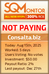 Consalta.biz HYIP Status Button