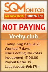 Veeby.club HYIP Status Button