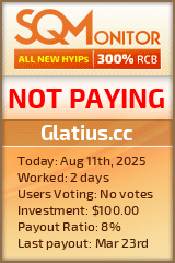 Glatius.cc HYIP Status Button