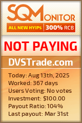 DVSTrade.com HYIP Status Button