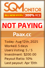 Paax.cc Project Status Button