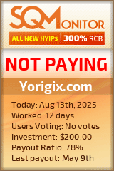 Yorigix.com HYIP Status Button