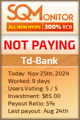 Td-Bank HYIP Status Button