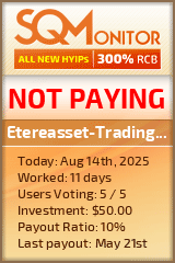 Etereasset-Trading.com Project Status Button
