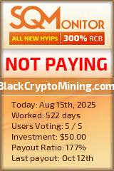 BlackCryptoMining.com HYIP Status Button