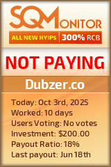 Dubzer.co HYIP Status Button