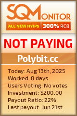 Polybit.cc HYIP Status Button