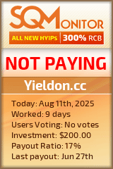 Yieldon.cc HYIP Status Button