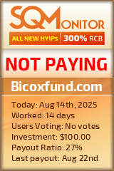 Bicoxfund.com HYIP Status Button