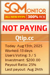 Qtip.cc HYIP Status Button