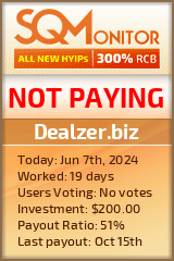 Dealzer.biz HYIP Status Button