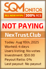 NexTrust.Club HYIP Status Button