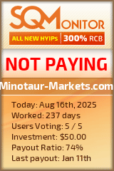 Minotaur-Markets.com HYIP Status Button