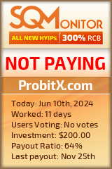 ProbitX.com HYIP Status Button