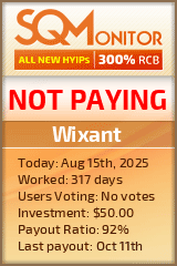 Wixant HYIP Status Button