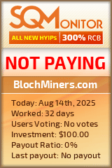 BlochMiners.com Project Status Button