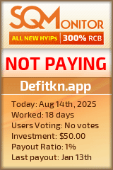 Defitkn.app Project Status Button