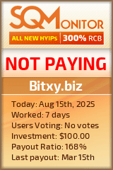 Bitxy.biz Project Status Button