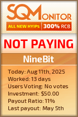 NineBit HYIP Status Button