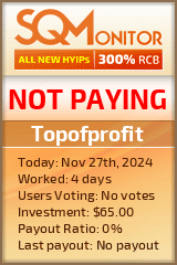 Topofprofit HYIP Status Button