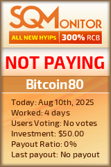 Bitcoin80 HYIP Status Button