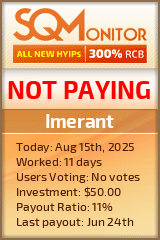 Imerant HYIP Status Button