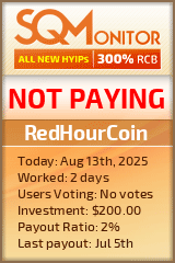 RedHourCoin Project Status Button