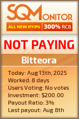 Bitteora HYIP Status Button