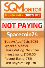 Spacecoin24 HYIP Status Button