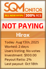 Hirox HYIP Status Button