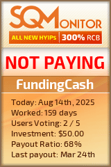 FundingCash HYIP Status Button