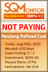 Panjiang Refined Coal Project Status Button