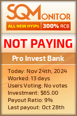 Pro Invest Bank Project Status Button