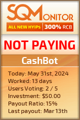 CashBot HYIP Status Button
