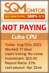 Cuba CPU HYIP Status Button