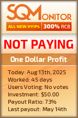 One Dollar Profit HYIP Status Button