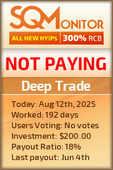 Deep Trade HYIP Status Button