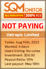 Vatropic Limited HYIP Status Button