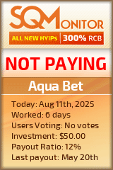 Aqua Bet Project Status Button