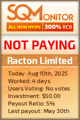 Racton Limited Project Status Button