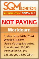 Worldearn HYIP Status Button