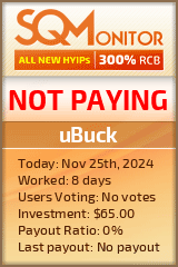 uBuck HYIP Status Button